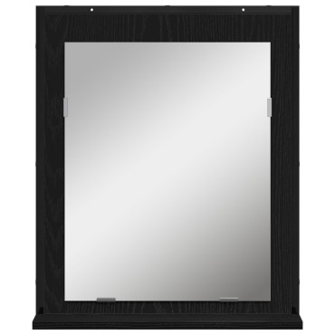 Καθρέφτης μπάνιου vidaXL Μαύρο Δρυς 50x12x60cm Επεξεργασμένο ξύλο