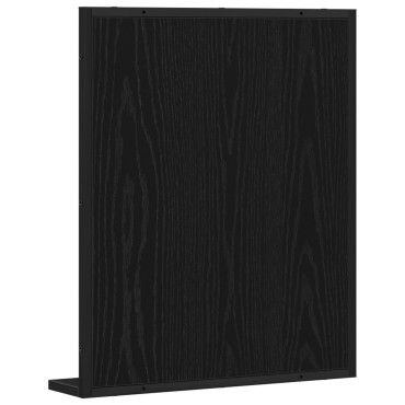 Καθρέφτης μπάνιου vidaXL Μαύρο Δρυς 50x12x60cm Επεξεργασμένο ξύλο