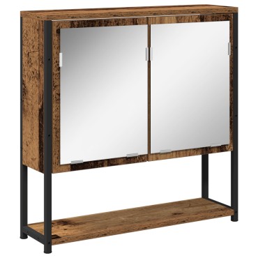 Καθρέφτης Μπάνιου vidaXL από Παλιό Ξύλο 60x16x60cm Κατασκευασμένο από Ξύλο
