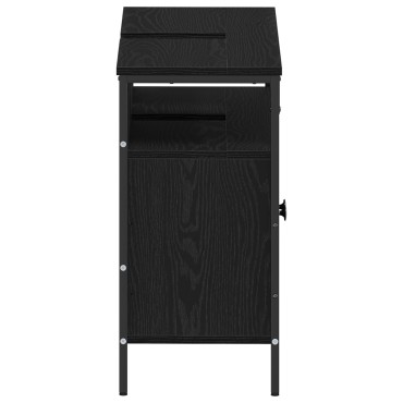vidaXL Ντουλάπα Νιπτήρα Μαύρο Δρυς 80x30x60cm Κατασκευασμένο ξύλο 1 τεμ.