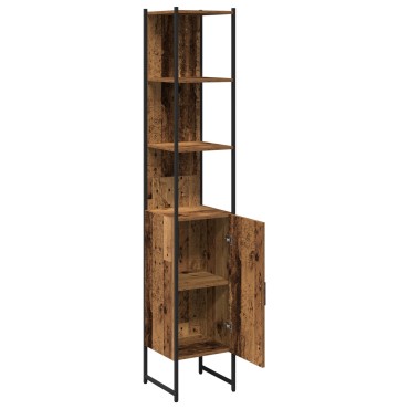 Ντουλάπα Μπάνιου vidaXL Παλιού Ξύλου 33x33x185,5cm Κατασκευασμένο Ξύλο 1 τεμ.