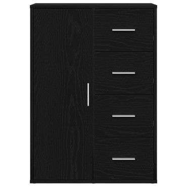 vidaXL Μπουφές Μαύρος Δρυς 60x31x84cm Επεξεργασμένο Ξύλο 1 τεμ.