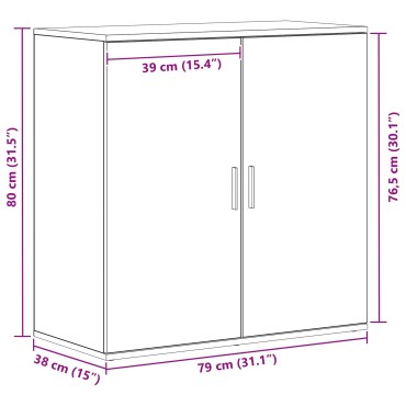vidaXL Σαπούνι Artisan Oak 79x38x80cm Επεξεργασμένο ξύλο 1 τεμ.