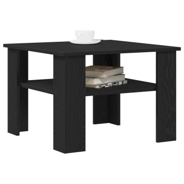vidaXL Τραπεζάκι σαλονιού Μαύρο Δρύς 60x60x42cm Επεξεργασμένο ξύλο 1 τεμ.