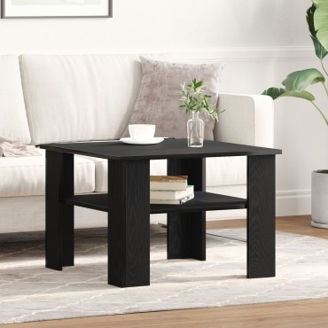 vidaXL Τραπεζάκι σαλονιού Μαύρο Δρύς 60x60x42cm Επεξεργασμένο ξύλο 1 τεμ.