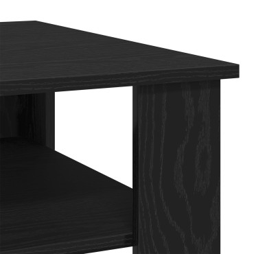 vidaXL Τραπεζάκι σαλονιού Μαύρο Δρύς 60x60x42cm Επεξεργασμένο ξύλο 1 τεμ.