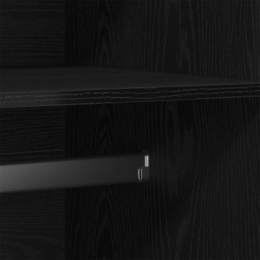 vidaXL Μαύρη Καρυδιά Ντουλάπα 90x52x200cm Από Ξύλο 1 τεμ.