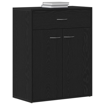 VidaXL Πλαϊνό Γραφείο Μαύρο Δρυς 60x30x75cm Επεξεργασμένο Ξύλο 1 τεμ.