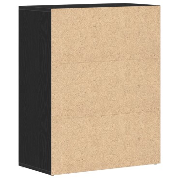 VidaXL Πλαϊνό Γραφείο Μαύρο Δρυς 60x30x75cm Επεξεργασμένο Ξύλο 1 τεμ.