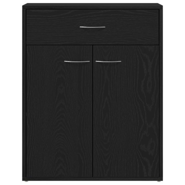 VidaXL Πλαϊνό Γραφείο Μαύρο Δρυς 60x30x75cm Επεξεργασμένο Ξύλο 1 τεμ.