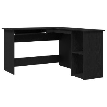 Γραφείο vidaXL Μαύρο Δρυς 120x140x75cm Από Επεξεργασμένο Ξύλο 1 τεμ.