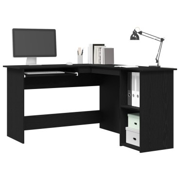 Γραφείο vidaXL Μαύρο Δρυς 120x140x75cm Από Επεξεργασμένο Ξύλο 1 τεμ.