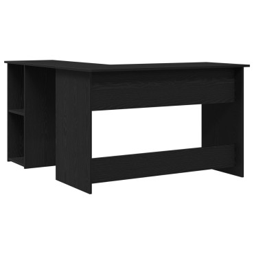Γραφείο vidaXL Μαύρο Δρυς 120x140x75cm Από Επεξεργασμένο Ξύλο 1 τεμ.