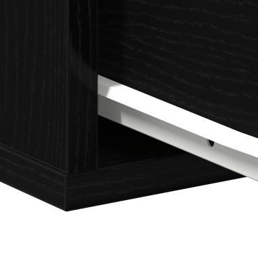 vidaXL Κομοδίνα 2 τεμ. Μαύρο Ξύλο 40x30x30cm Επεξεργασμένο ξύλο