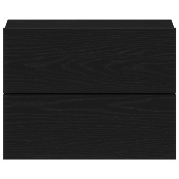 vidaXL Κομοδίνα 2 τεμ. Μαύρο Ξύλο 40x30x30cm Επεξεργασμένο ξύλο
