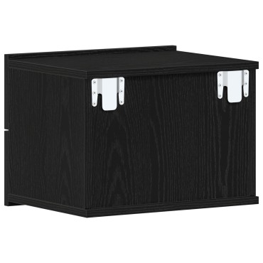 vidaXL Κομοδίνα 2 τεμ. Μαύρο Ξύλο 40x30x30cm Επεξεργασμένο ξύλο