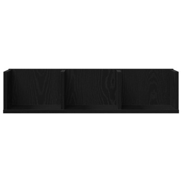 vidaXL Ράφι CD Μαύρη Δρυς 75x18x18cm Επεξεργασμένο ξύλο 1 τεμ.