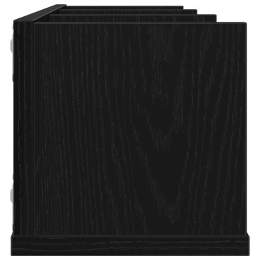 vidaXL Ράφι CD Μαύρη Δρυς 75x18x18cm Επεξεργασμένο ξύλο 1 τεμ.