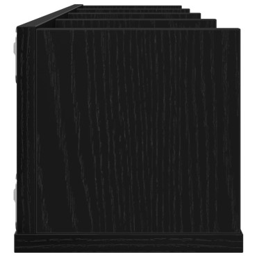 vidaXL Ράφι Τοίχου CD Μαύρος Δρυς 100x18x18cm Επεξεργασμένο Ξύλο 1 τεμ.