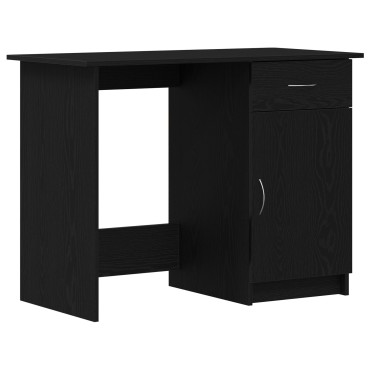 vidaXL Γραφείο Μαύρο Δρυς 100x50x76cm από Επεξεργασμένο Ξύλο 1 τεμ.