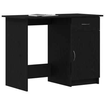 vidaXL Γραφείο Μαύρο Δρυς 100x50x76cm από Επεξεργασμένο Ξύλο 1 τεμ.