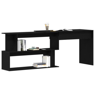 Γραφείο vidaXL Μαύρο Δρυς 200x50x76cm από Επεξεργασμένο Ξύλο 1 τεμ.