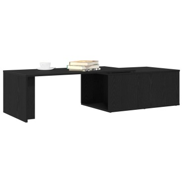 vidaXL Τραπεζάκι Σαλονιού Μαύρο Δρυς 150x50x35cm Φτιαγμένο από Μηχανικό Ξύλο 1 τεμ.
