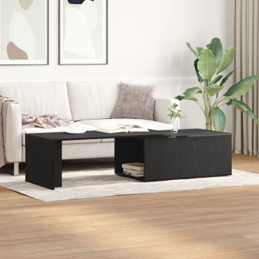 vidaXL Τραπεζάκι Σαλονιού Μαύρο Δρυς 150x50x35cm Φτιαγμένο από Μηχανικό Ξύλο 1 τεμ.