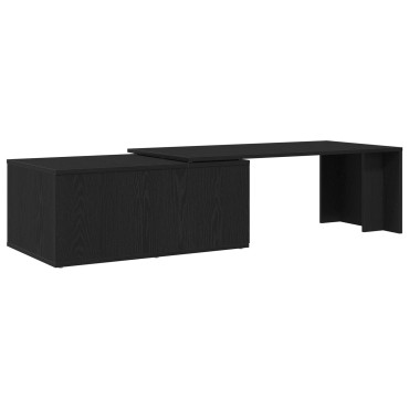vidaXL Τραπεζάκι Σαλονιού Μαύρο Δρυς 150x50x35cm Φτιαγμένο από Μηχανικό Ξύλο 1 τεμ.