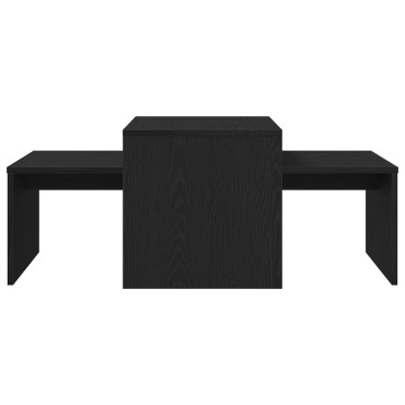 vidaXL Σετ Τραπέζι Μαύρης Δρυός 100x48x40cm Φτιαγμένο από Ξύλο