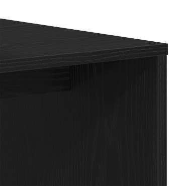 vidaXL Σετ Τραπέζι Μαύρης Δρυός 100x48x40cm Φτιαγμένο από Ξύλο