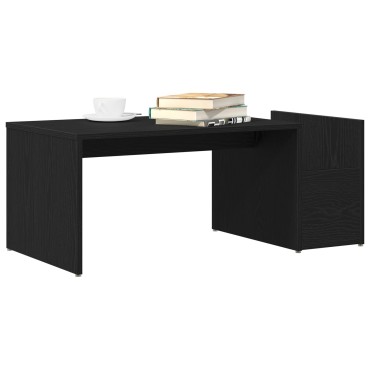 vidaXL Τραπεζάκι καφέ Μαύρο Δρυς 90x45x35cm Από ξύλο 1 τεμ.