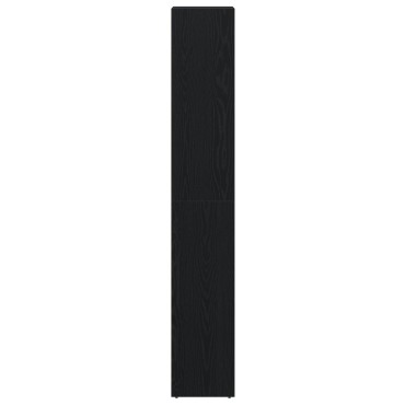 vidaXL Ντουλάπι Μπάνιου Μαύρη Δρυς 30x30x183,5cm Επεξεργασμένο ξύλο