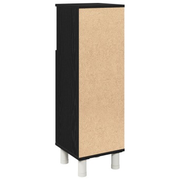 vidaXL Μαύρο Ντουλάπι Μπάνιου από Δρυ 30x30x95cm από Επεξεργασμένο Ξύλο