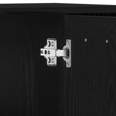 vidaXL Ντουλάπι Μπάνιου Μαύρο Δρυς 60x32x54cm Επεξεργασμένο Ξύλο