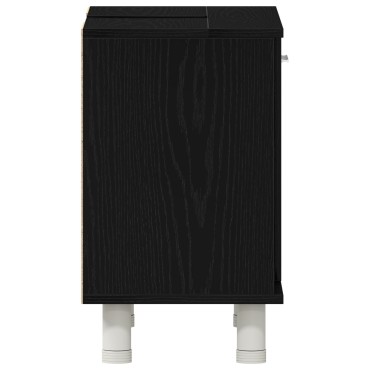 vidaXL Ντουλάπι Μπάνιου Μαύρο Δρυς 60x32x54cm Επεξεργασμένο Ξύλο