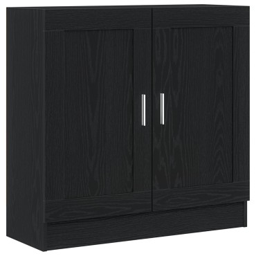 vidaXL Βιβλιοθήκη Μαύρη Δρυς 82,5x30,5x80cm σε Επεξεργασμένο Ξύλο 1 τεμ.