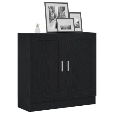 vidaXL Βιβλιοθήκη Μαύρη Δρυς 82,5x30,5x80cm σε Επεξεργασμένο Ξύλο 1 τεμ.