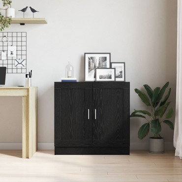vidaXL Βιβλιοθήκη Μαύρη Δρυς 82,5x30,5x80cm σε Επεξεργασμένο Ξύλο 1 τεμ.