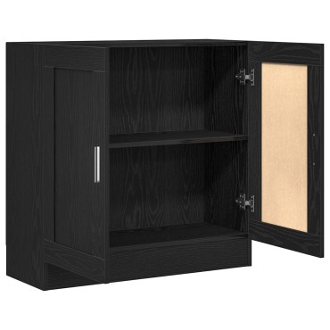 vidaXL Βιβλιοθήκη Μαύρη Δρυς 82,5x30,5x80cm σε Επεξεργασμένο Ξύλο 1 τεμ.