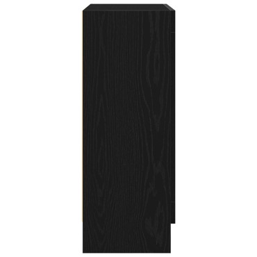 vidaXL Βιβλιοθήκη Μαύρη Δρυς 82,5x30,5x80cm σε Επεξεργασμένο Ξύλο 1 τεμ.