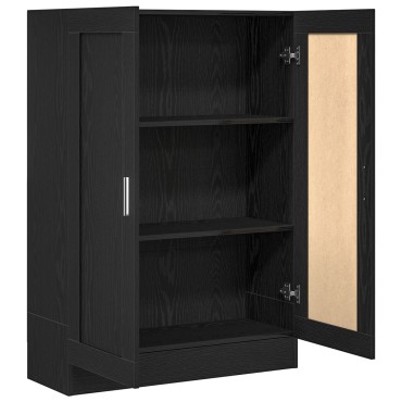vidaXL Βιβλιοθήκη Μαύρη Δρυς 82,5x30,5x115cm από Επεξεργασμένο Ξύλο 1 τεμ.