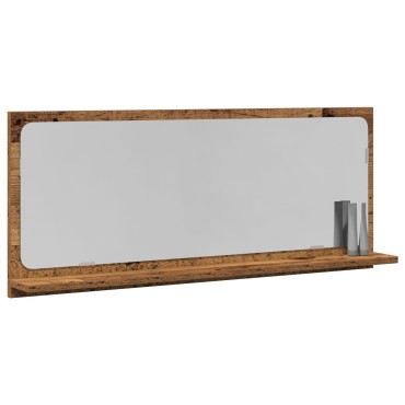 Καθρέφτης μπάνιου vidaXL από παλιό ξύλο 90x10,5x37cm Επεξεργασμένο ξύλο