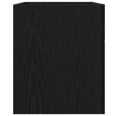 vidaXL Νιπτήρας με Ντουλάπι Μαύρη Δρυς 90x38,5x46cm Επεξεργασμένο Ξύλο