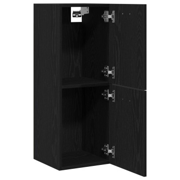 vidaXL Ντουλάπι Τοίχου Μπάνιου Μαύρη Δρυς 30x30x80 cm Κατασκευασμένο από Ξύλο