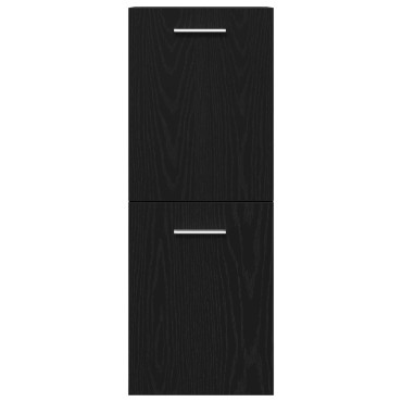 vidaXL Ντουλάπι Τοίχου Μπάνιου Μαύρη Δρυς 30x30x80 cm Κατασκευασμένο από Ξύλο