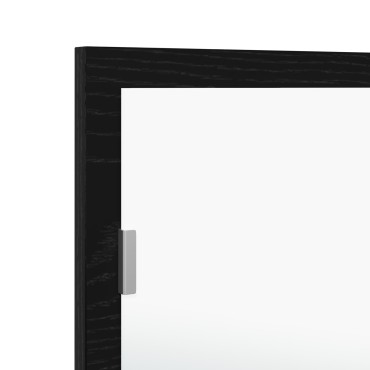 Φωτισμένος Καθρέφτης Μπάνιου vidaXL σε Μαύρο Δρύινο 100x8,5x37cm Φτιαγμένος από Ξύλο