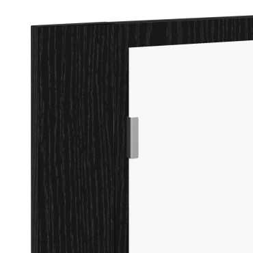 vidaXL LED Καθρέφτης Μπάνιου Ντουλάπας Μαύρο Δρυς 60x12x45cm Από Ξύλο