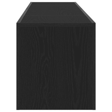 vidaXL Ντουλάπα τηλεόρασης με LED φώτα Μαύρη Δρυς 120x35x40 εκ