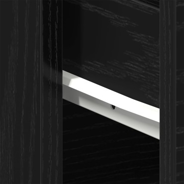 vidaXL Κομοδίνα 2 τεμ. Μαύρο Ξύλο 40x30x39cm από Επεξεργασμένο Ξύλο